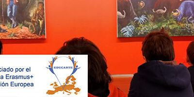 El programa “EducArte en Identidad Europea” desde Évora (Portugal) visitan una exposición de arte